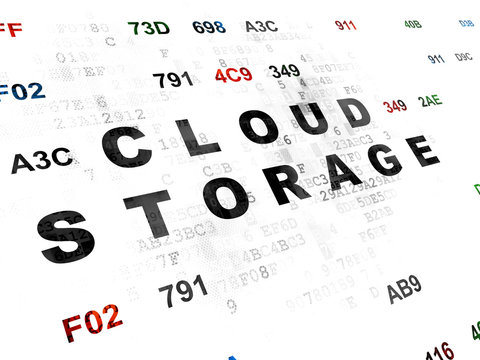 Safety concept: Cloud Storage on Digital background