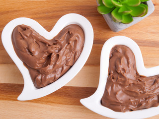 Homemade chocolate cream