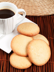 Homemade cookies with coffee