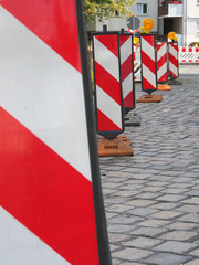 Absperrbaken für Straßenbaustelle