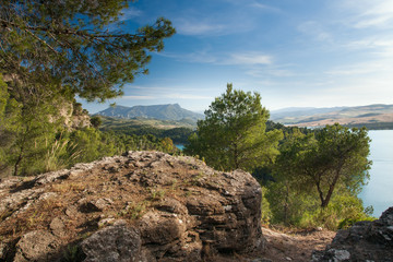 Fototapeta na wymiar Gobantes, Malaga lake district in Andalusia Spain