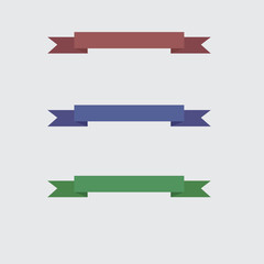 Vector Set of Color Ribbons for Your Text