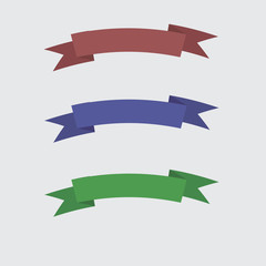 Vector Set of Color Ribbons for Your Text