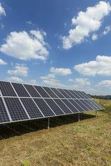 Solar Power Station in the summer Nature