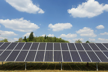 Solar Power Station in the summer Nature