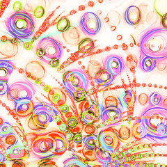 Digitally recreated watercolor flower texture