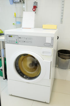 Interior Of A Hospital Laundry