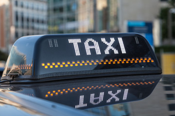 Taxi sign in Brussels