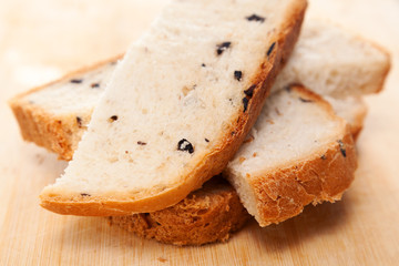 Homemade bread with olives