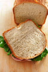 Homemade white bread for sandwiches