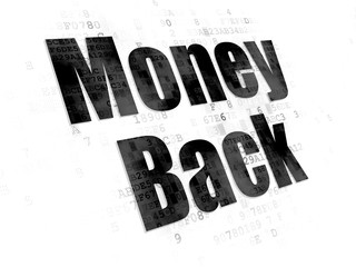 Business concept: Money Back on Digital background