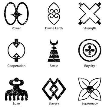 African Adinkra Symbol Icon Set
