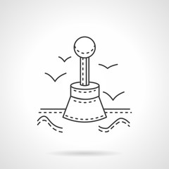 Marine buoy thin line vector icon