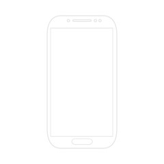 Vector modern  smartphones isolated on white