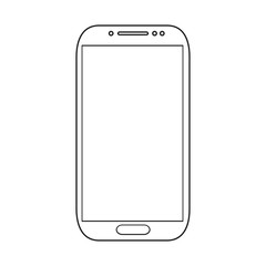 Vector modern  smartphones isolated on white