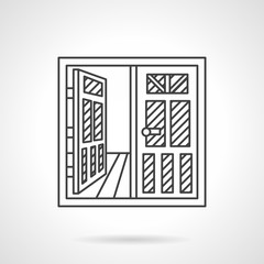 Rent of premises vector icon line style