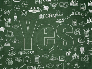 Finance concept: Yes on School Board background