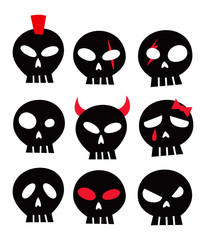 Fototapeta premium simple skull icon