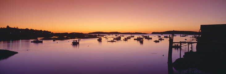 Lobster Village at sunrise, Stonington, Maine