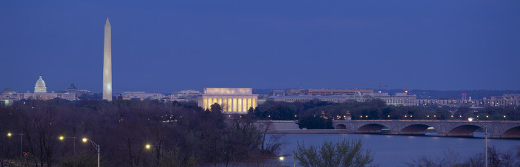 View of Washington DC at dusk, Washington DC