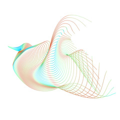 Abstract Wireframe Bird