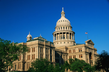 This is the historic State Capitol building. It has a large dome at the top.