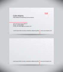 Business card template, vector