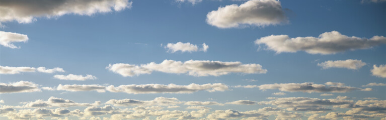 This is a blue sky and clouds in summer.