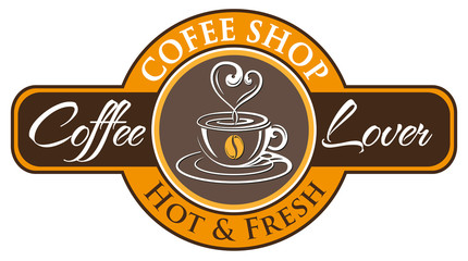 Vector, symbol for coffee lovers, very fitting for the iconic coffee shop.