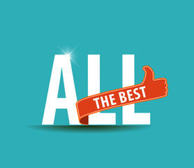 All the best motivational graphic for best wished - vector eps10