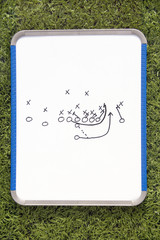 Football Clipboard with Play Diagram
