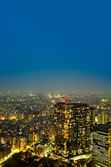 Fototapeta na wymiar from free observator of Tokyo Metroplitan Government building