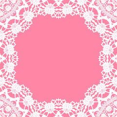 Vector Lace Pattern for Invitations / doily frame, wedding / special occasion card