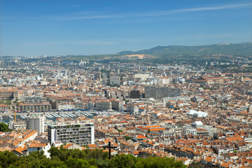 The panoramic view of Marseille