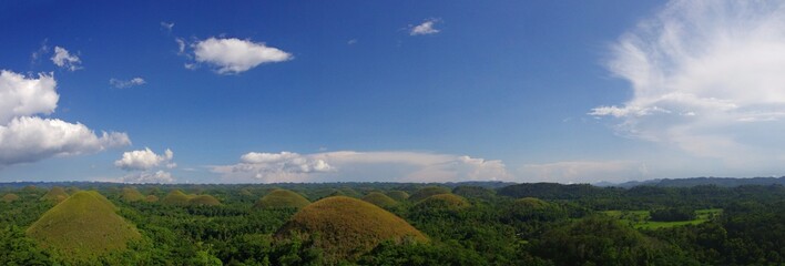 チョコレートヒルズ（パノラマ写真）