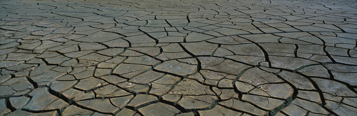This is a pattern in dry, cracked mud.