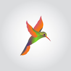Humming bird icon, design element, vector illustration