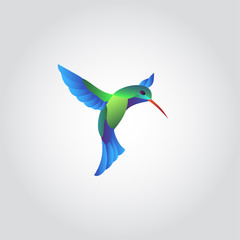 Fototapeta premium Humming bird icon, design element, vector illustration