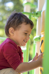 boy 2 years playing in the Playground