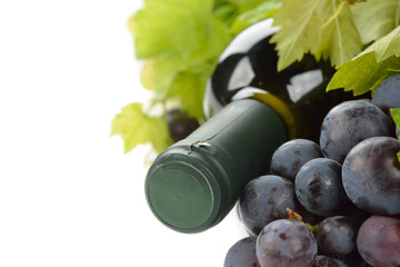 Wine and white grapes