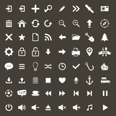 Set media icons for web design.