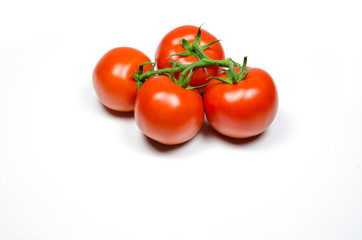 Tomatoes isolated on white