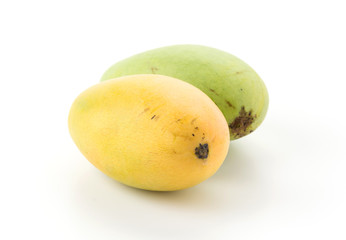 fresh mango on white background