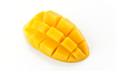 fresh mango on white background