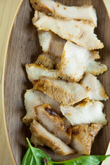 Charcoal-boiled grilled pork neck (Or Ko Mu Yang in Thai language). It's one of most popular foods in Thailand.