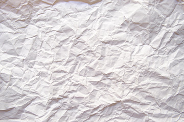 Crumpled white paper background