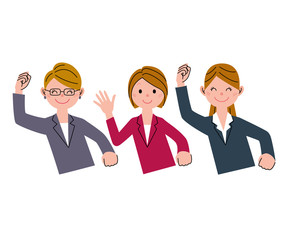 女子　前進　ビジネス