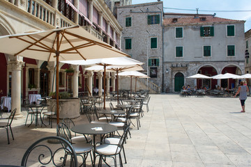  Centre of Old Town in Sibenik, Croatia