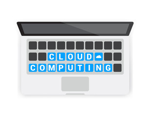 Cloud Computing Keyboard Laptop
