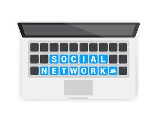 Social Network Keyboard Laptop